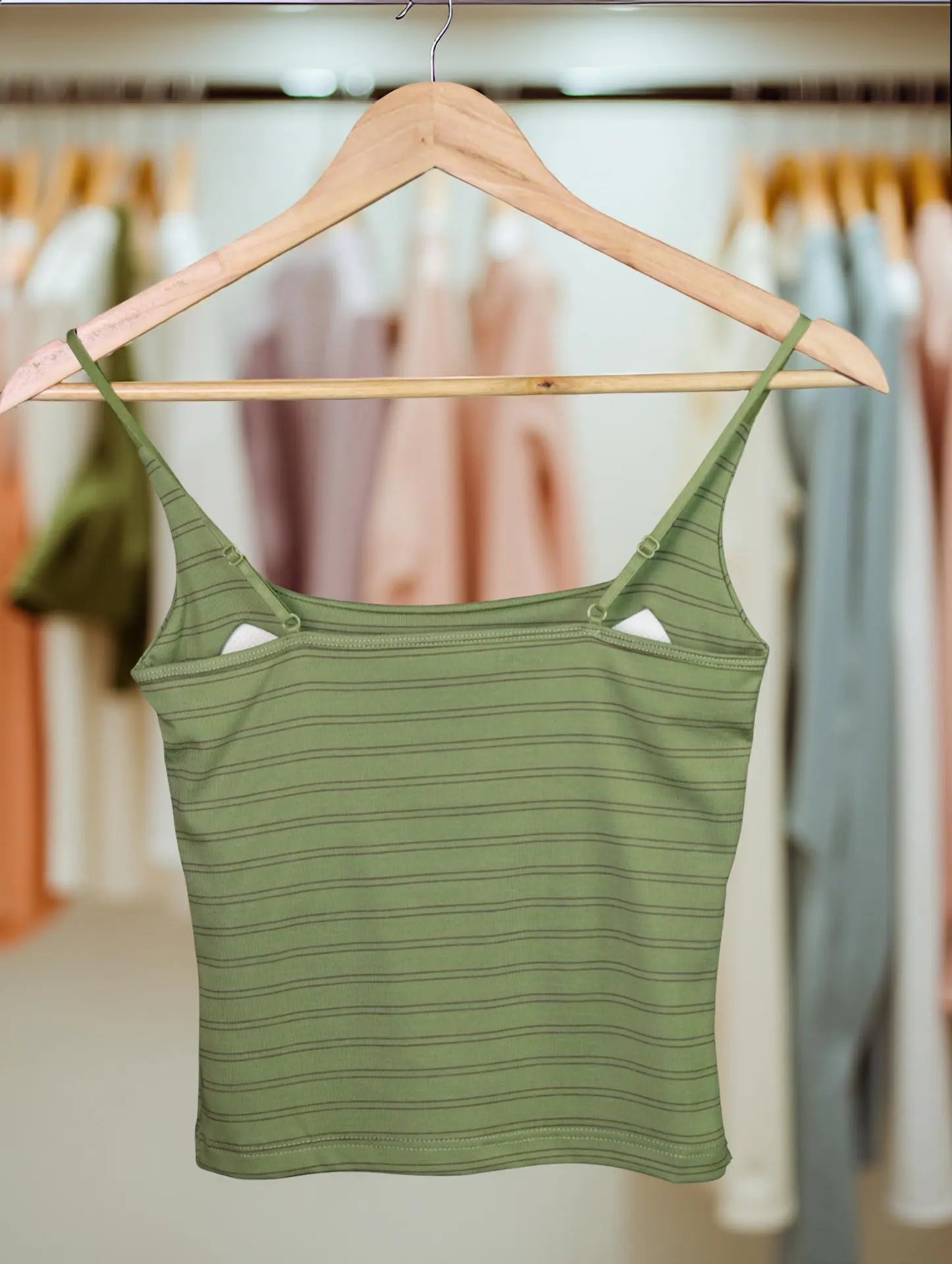 Seamless Striped Padded Camisole The Twyra Collections