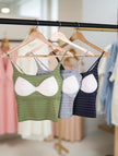 Seamless Striped Padded Camisole The Twyra Collections