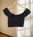 Polka Puff-Sleeve Padded Top The Twyra Collections