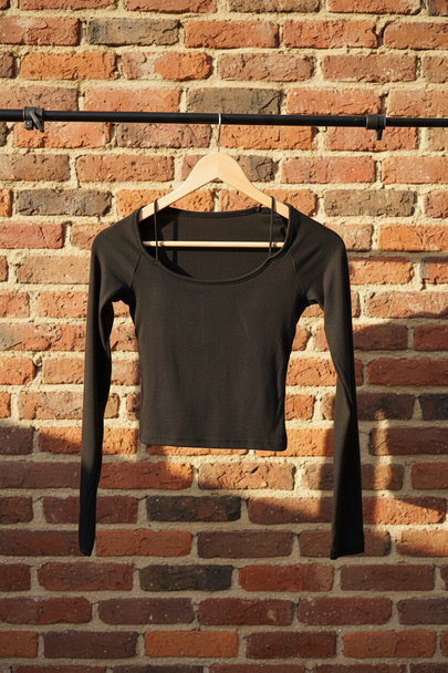 Padded Essential Long-Sleeve Top