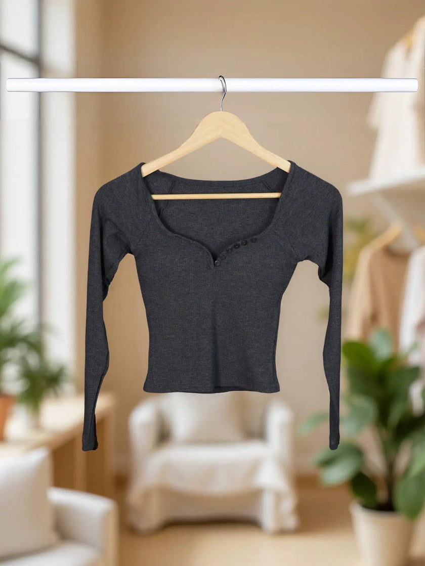 Padded Ribbed Top The Twyra Collections