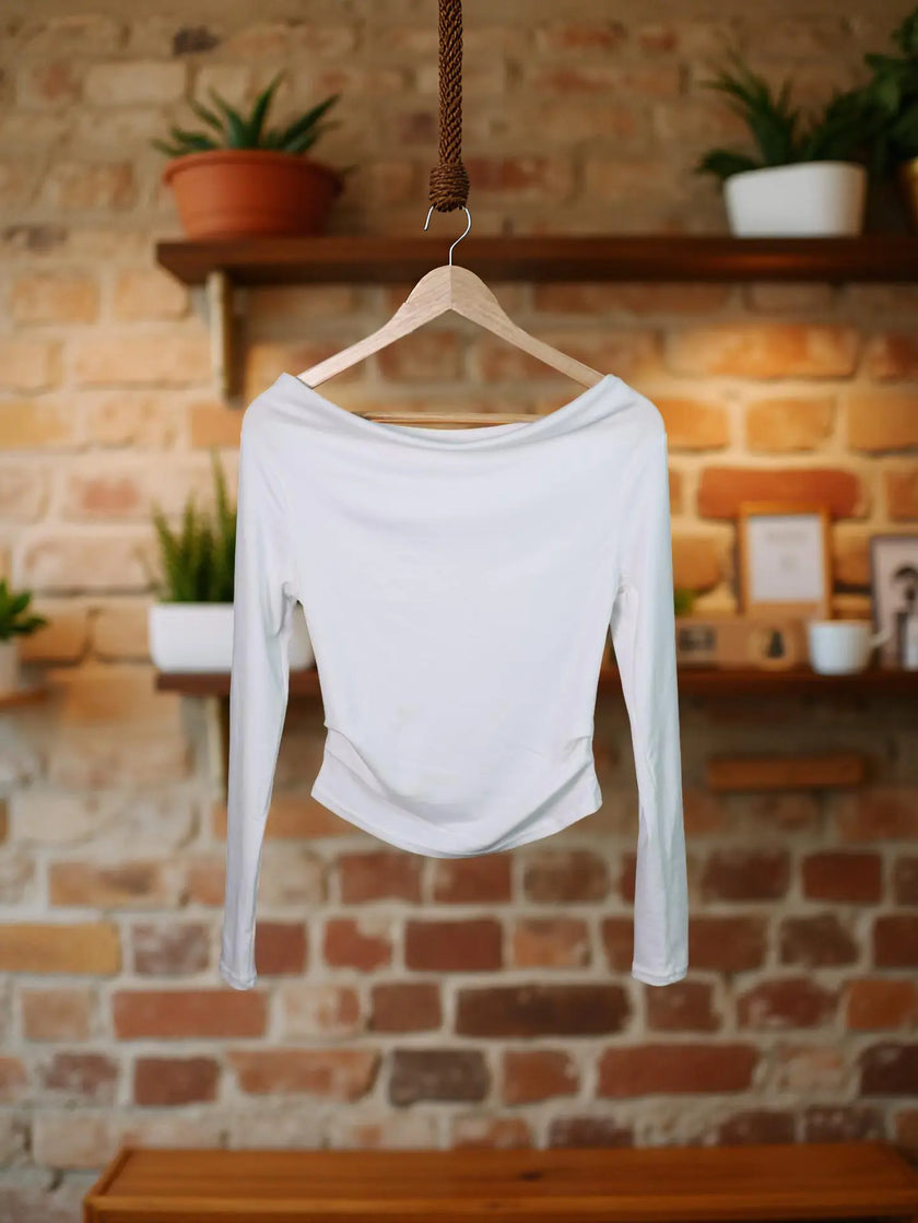 Tie-Detail Ribbed Top (Non-Padded) The Twyra Collections