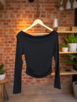 Tie-Detail Ribbed Top (Non-Padded) The Twyra Collections