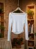 Tie-Detail Ribbed Top (Non-Padded) The Twyra Collections