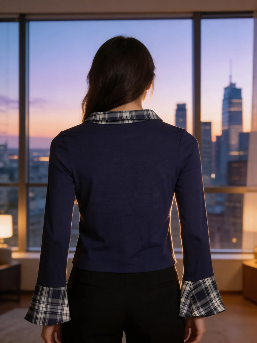 Prep Chic Collared Top The Twyra Collections