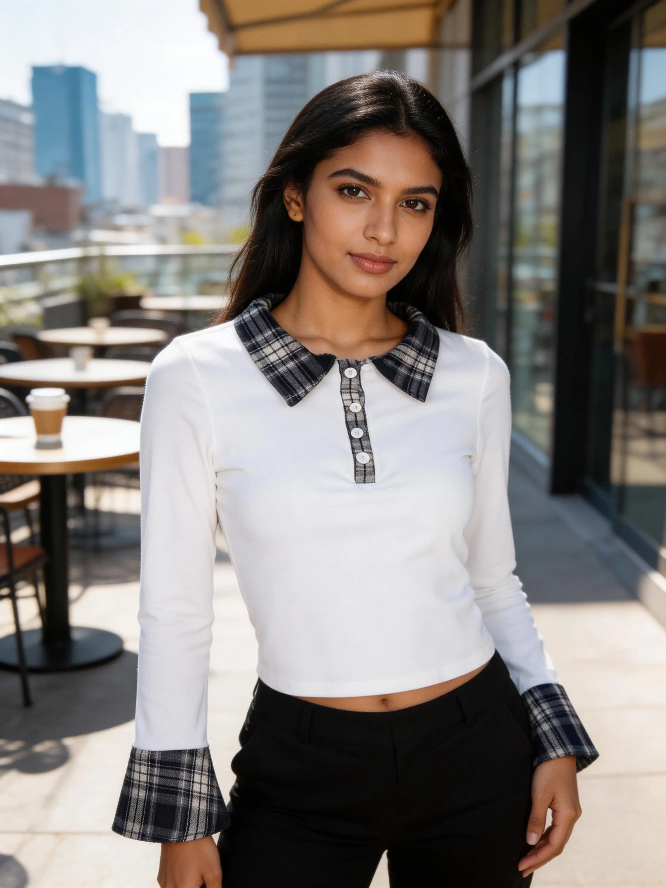 Prep Chic Collared Top The Twyra Collections