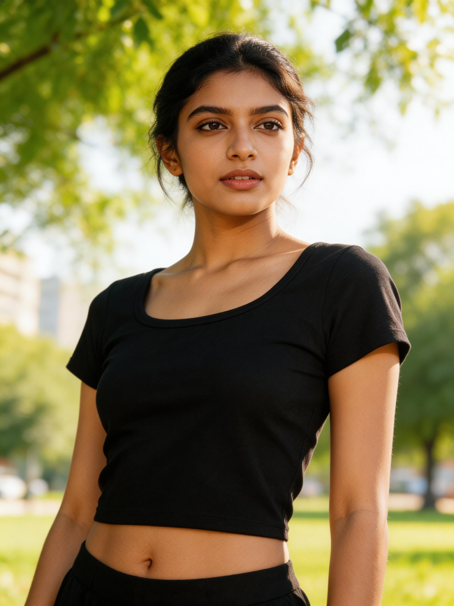 Cross Curve Padded Crop Top