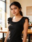 Ruffle Charm Padded Top The Twyra Collections
