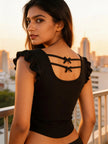 Ruffle Charm Padded Top The Twyra Collections