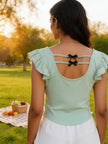 Ruffle Charm Padded Top The Twyra Collections