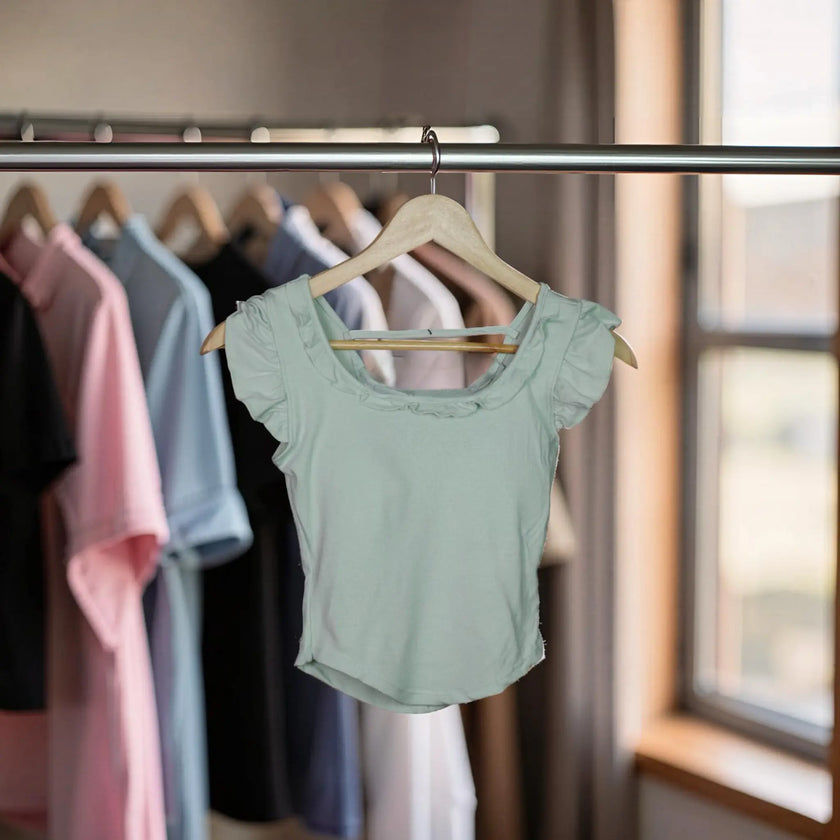 Ruffle Charm Padded Top The Twyra Collections