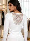 Lace Back Sculpt Padded Top The Twyra Collections