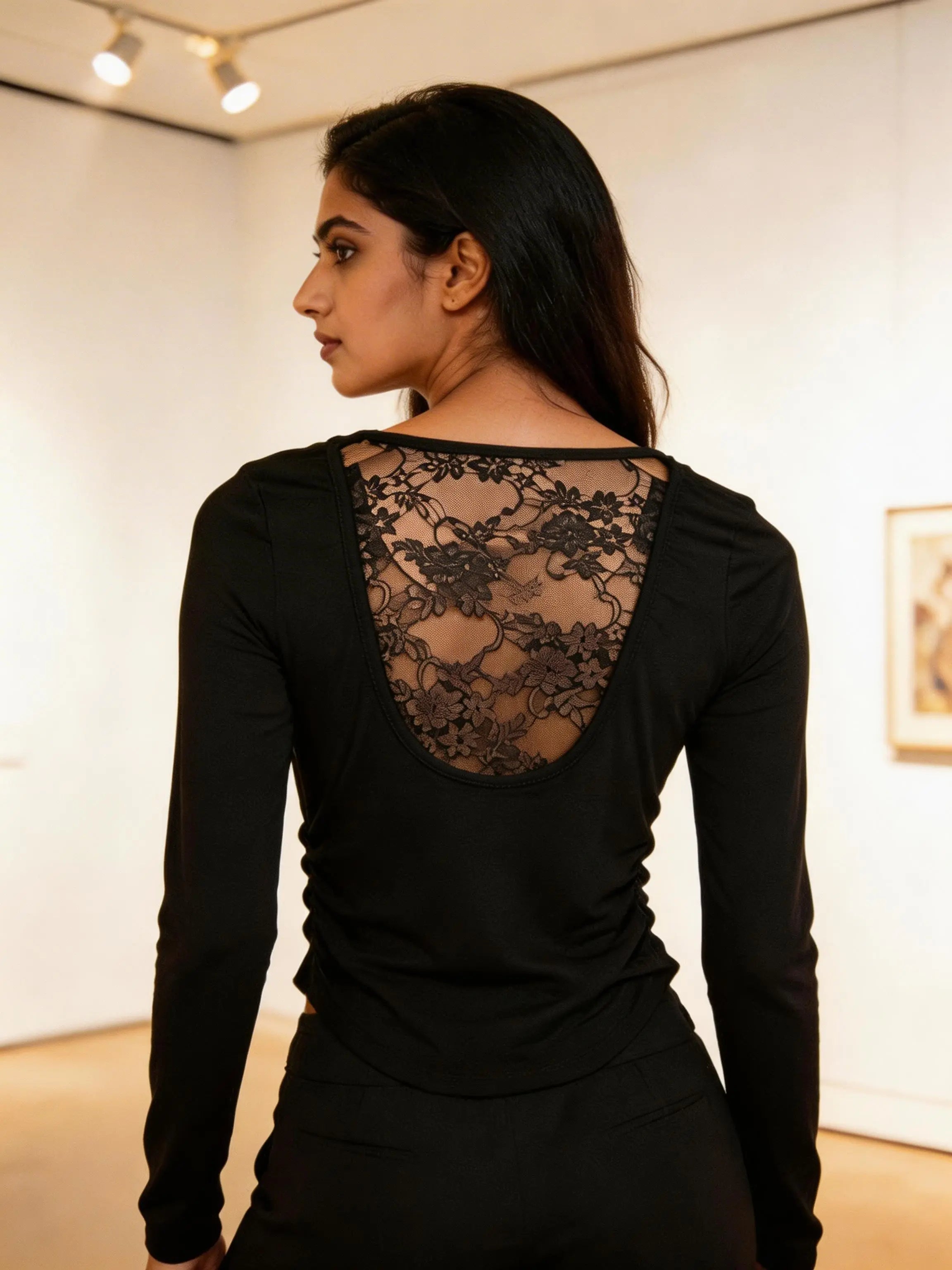 Lace Back Sculpt Padded Top The Twyra Collections