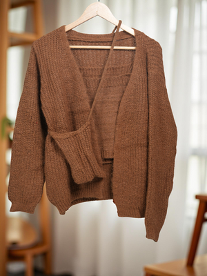Soft Knit 3-Piece Winter Cardigan Set