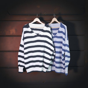 Cozy Stripes Oversized Knit Sweater