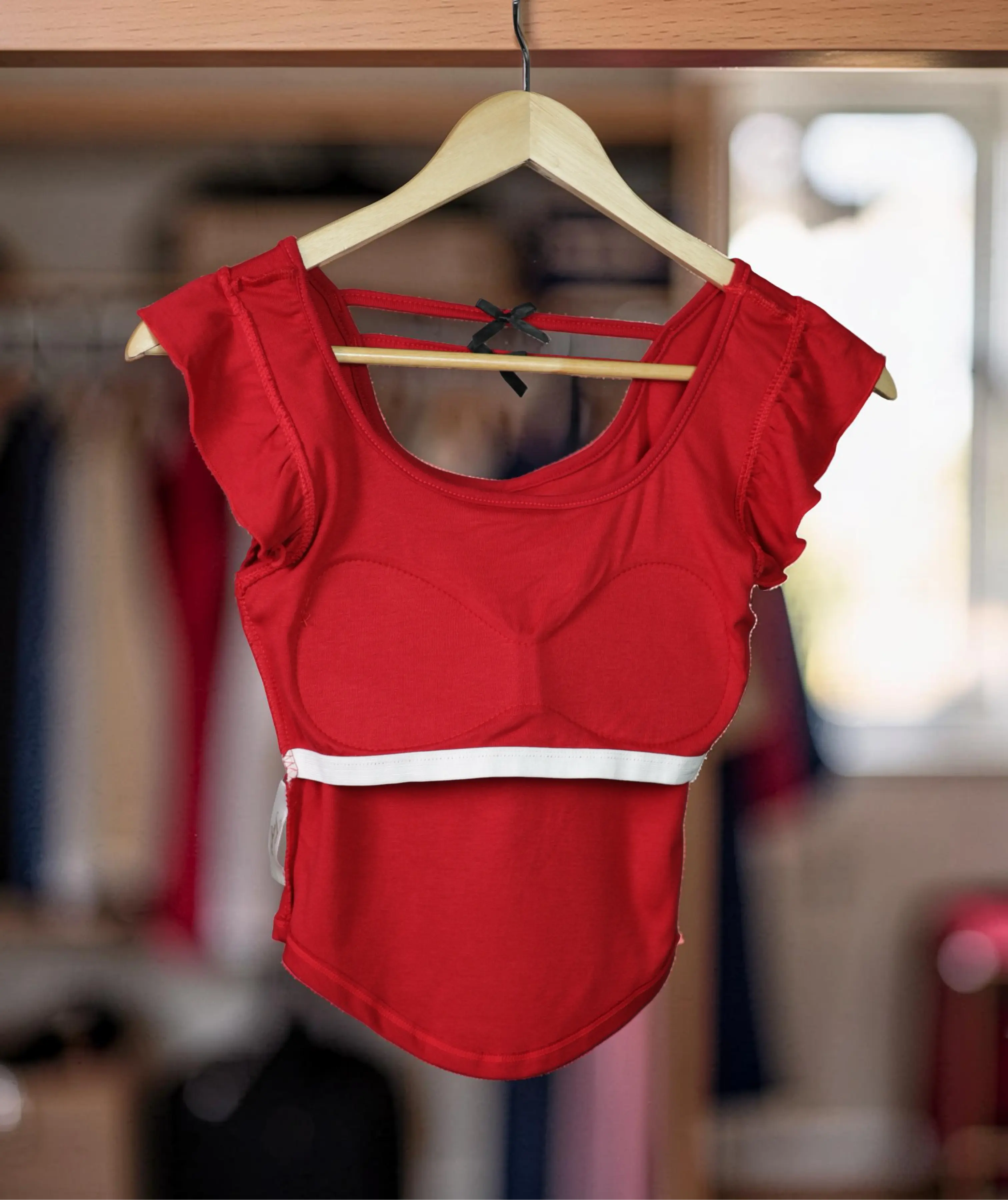 Ruffle Charm Padded Top The Twyra Collections