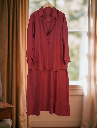 Fluid Dress & Overlay Set (2-Piece)