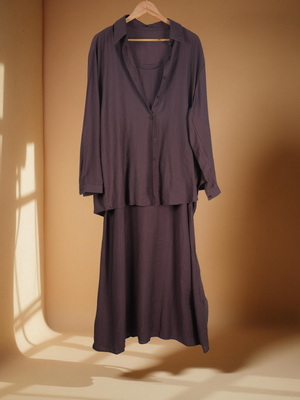 Fluid Dress & Overlay Set (2-Piece)