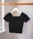 Cross Curve Padded Crop Top The Twyra Collections