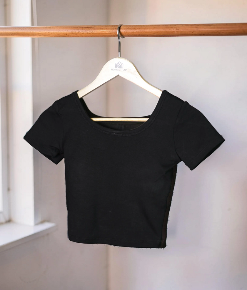 Cross Curve Padded Crop Top The Twyra Collections
