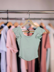 Ruffle Charm Padded Top The Twyra Collections