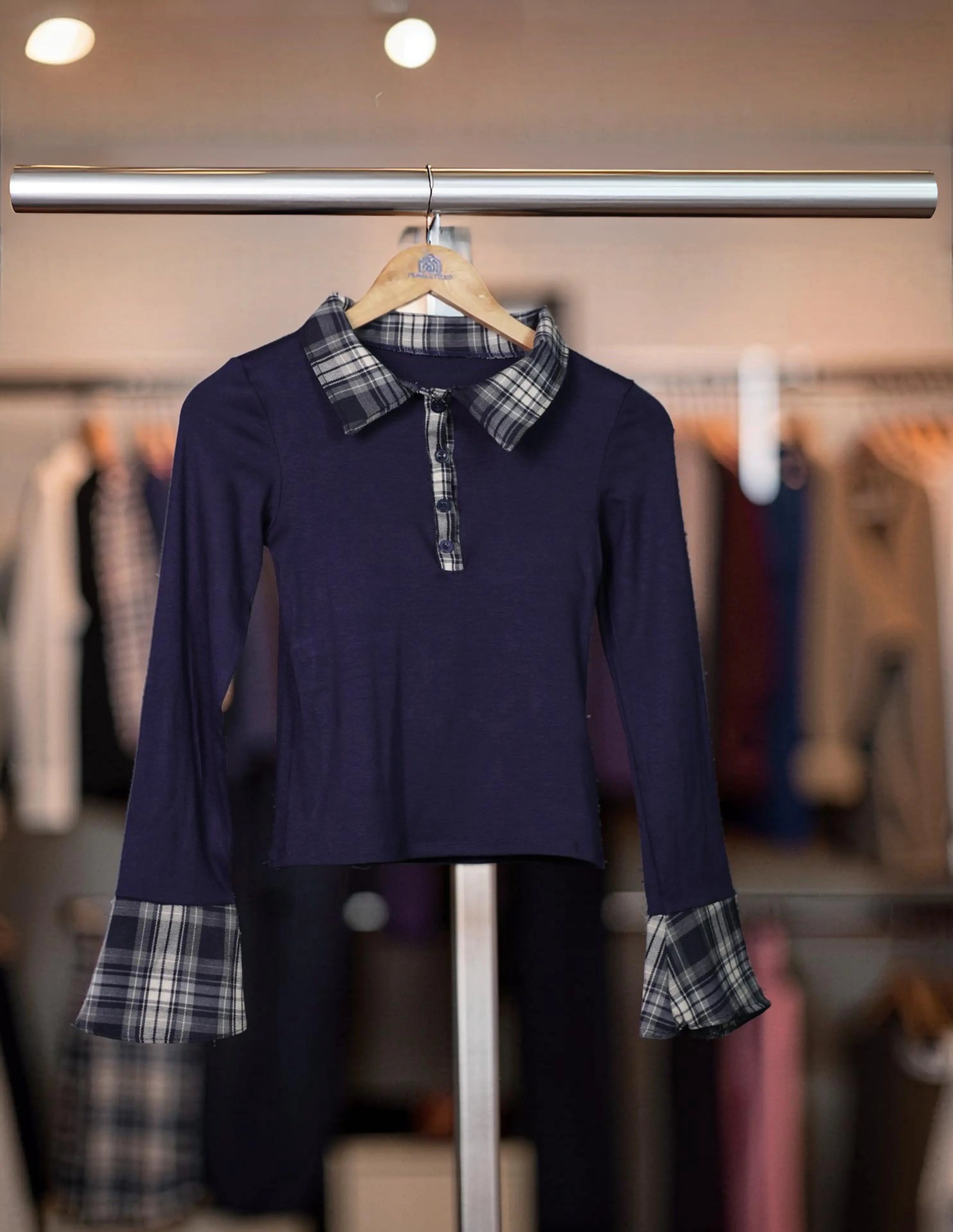 Prep Chic Collared Top The Twyra Collections