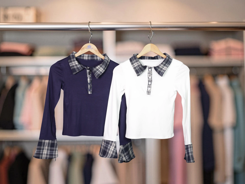 Prep Chic Collared Top The Twyra Collections