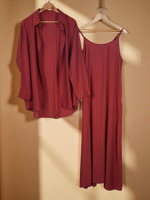 Fluid Dress & Overlay Set (2-Piece)