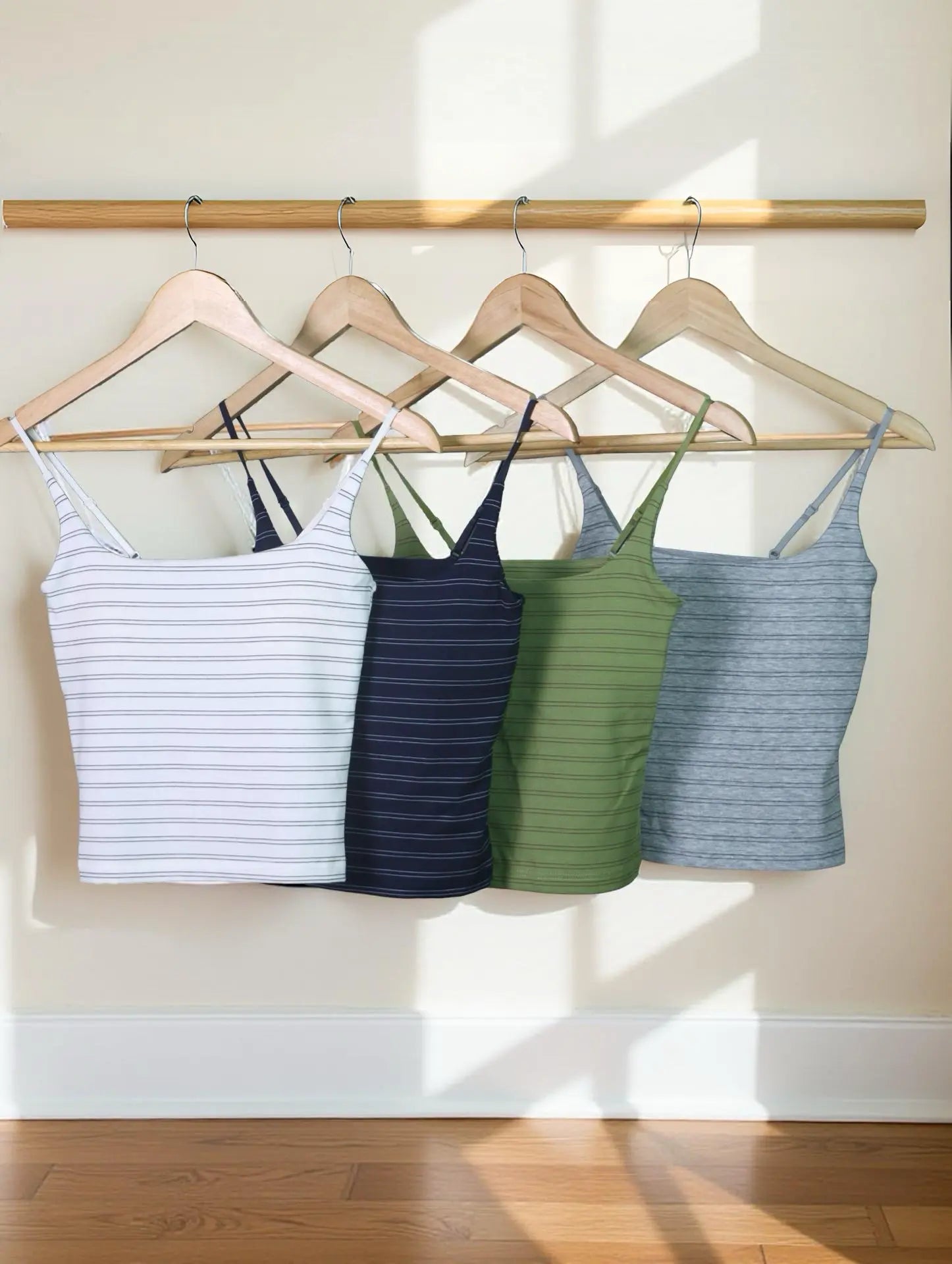 Seamless Striped Padded Camisole The Twyra Collections