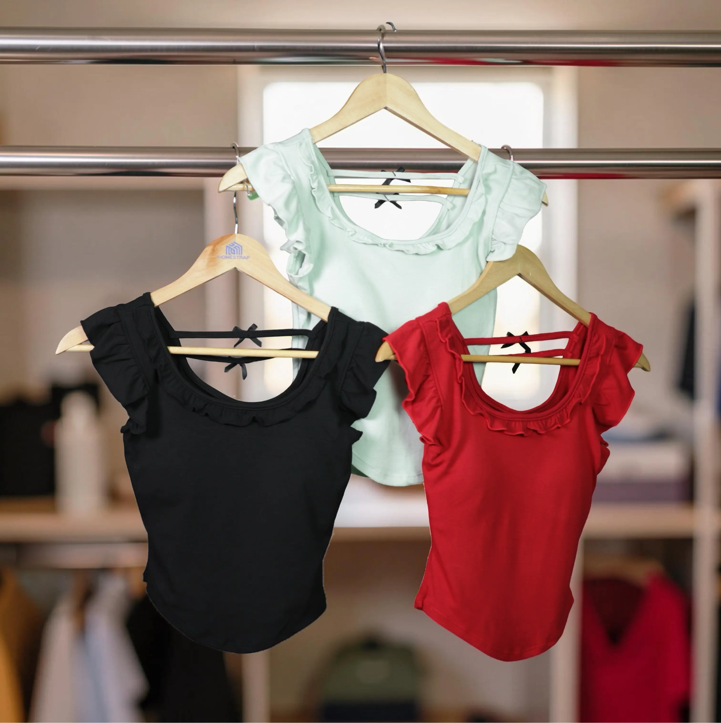 Ruffle Charm Padded Top The Twyra Collections