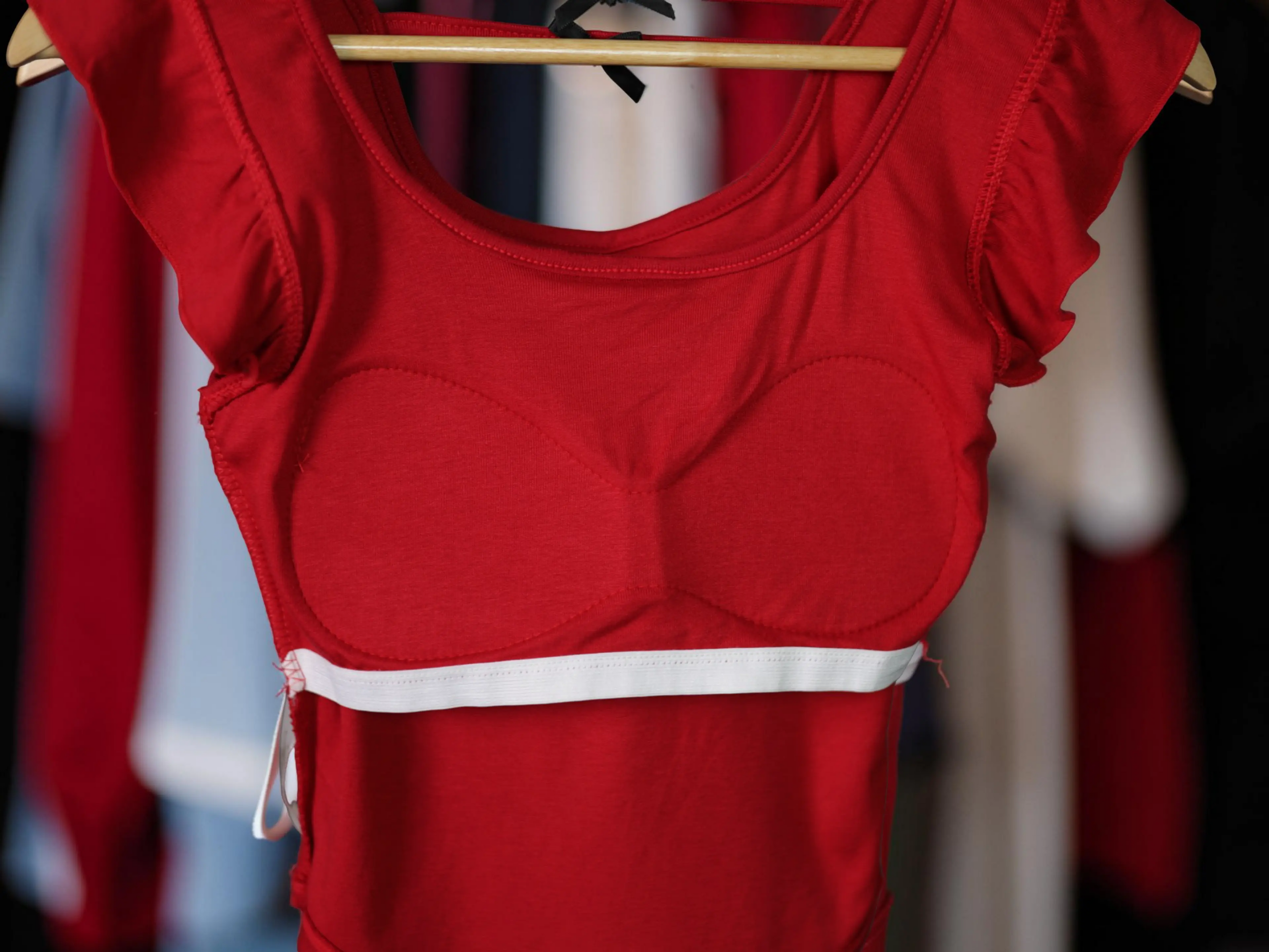 Ruffle Charm Padded Top The Twyra Collections