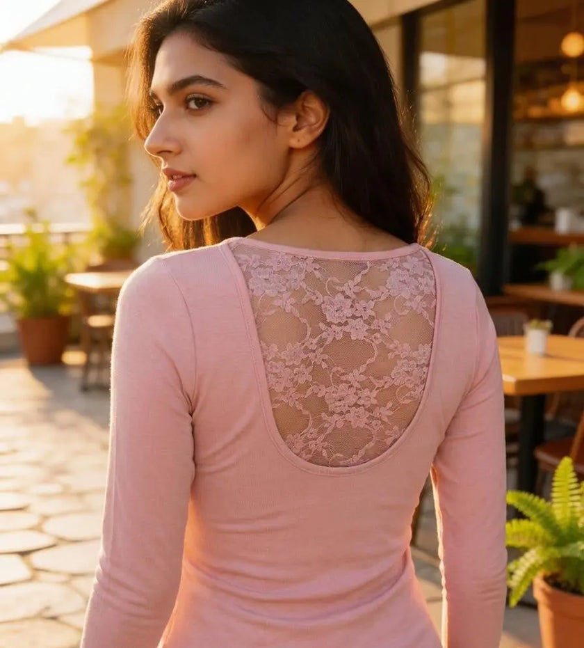 Lace Back Sculpt Padded Top The Twyra Collections