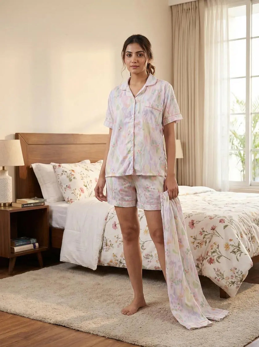 Pastel Bloom 3-Piece Padded Lounge Set The Twyra Collections
